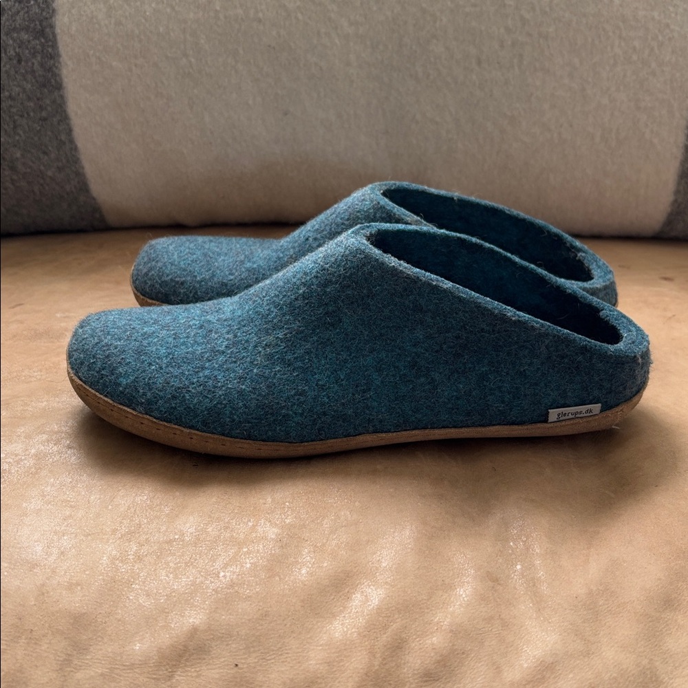 Blue Glerups Slippers 43 Teal Blue